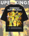 Chennai Super Kings Oversized Graphic T-Shirt – Black Edition - Outtiz
